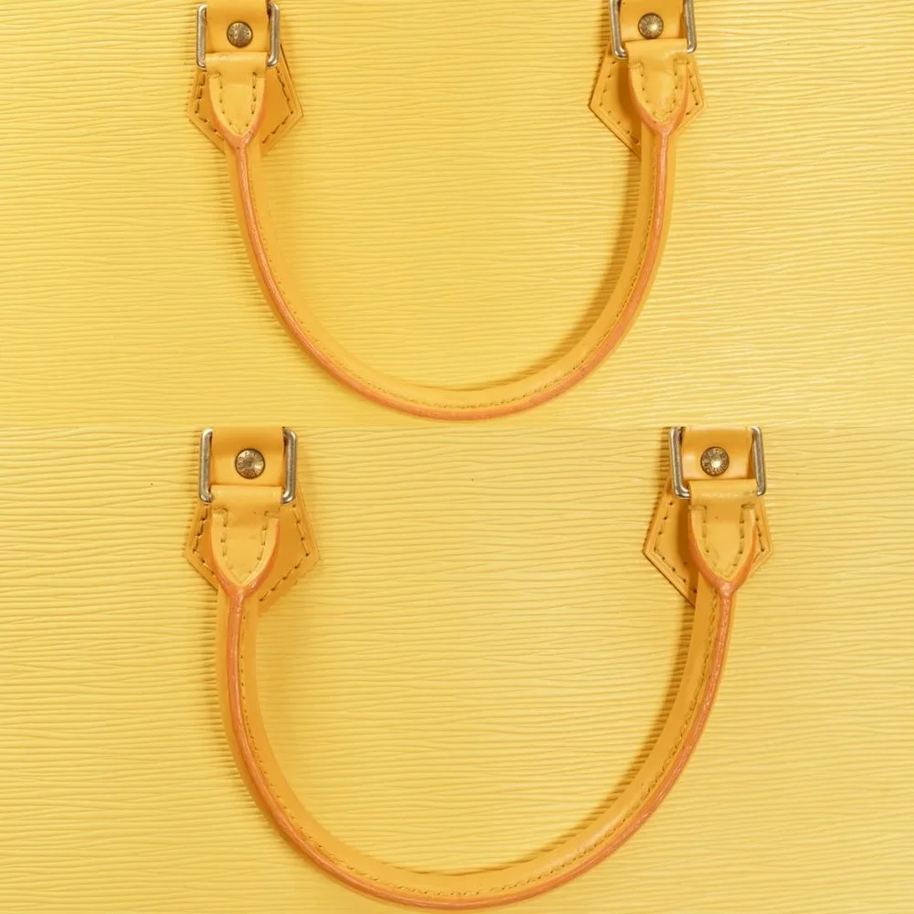 LOUIS VUITTON Large Citron Yellow Epi Leather Tote Handbag - Picture 9 of 14